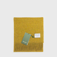 Abraham Moon Lambswool Merino Scarf – Gold Mustard Yellow – Folded – BindleStore. (Deadstock General Store, Manchester)