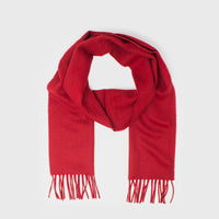 Abraham Moon Lambswool Merino Scarf – Bright Red Scarlet – BindleStore. (Deadstock General Store, Manchester)