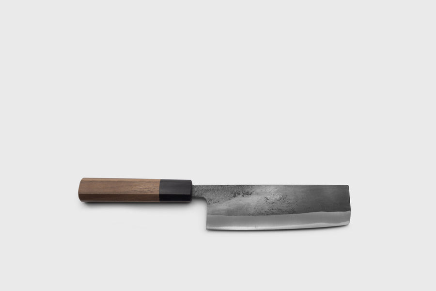 Niwaki Shirogami White Paper Japanese Steel Nakiri Knife – small – walnut handle – BindleStore. (Deadstock General Store, Manchester)
