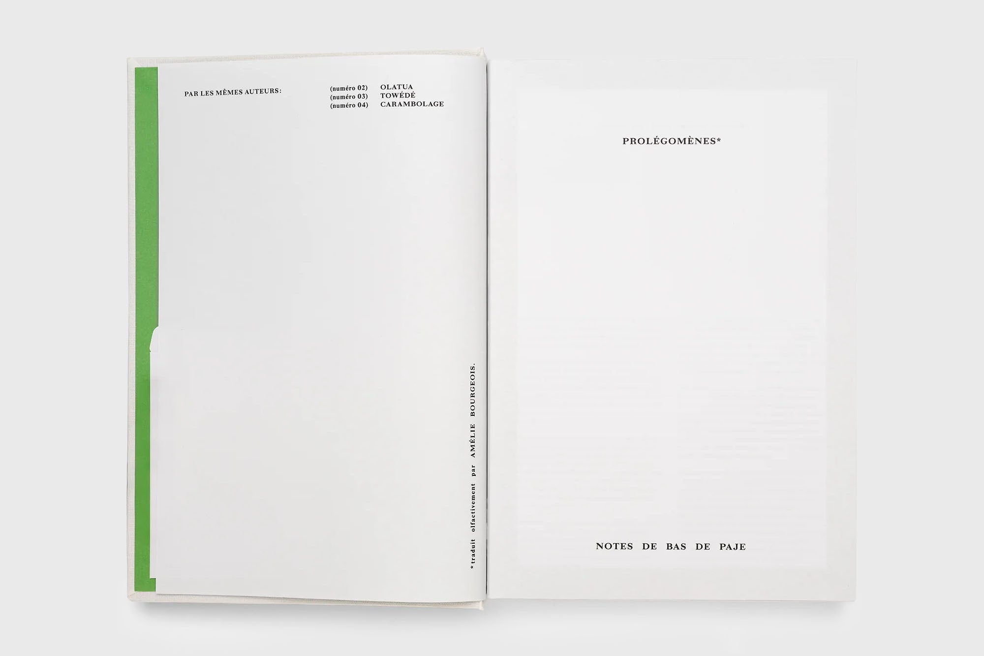 PROLÉGOMÈNES¹ Extrait de Parfum