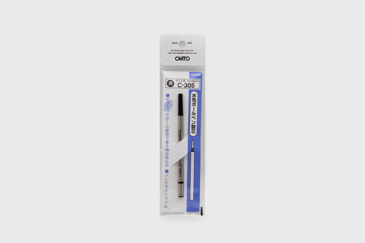 OHTO CR01 Stylo Roller Céramique – Encre Noire à Base D'Eau – Pointe Céramique Non-Dry – Prise En Main Confortable – Fabriqué Au Japon