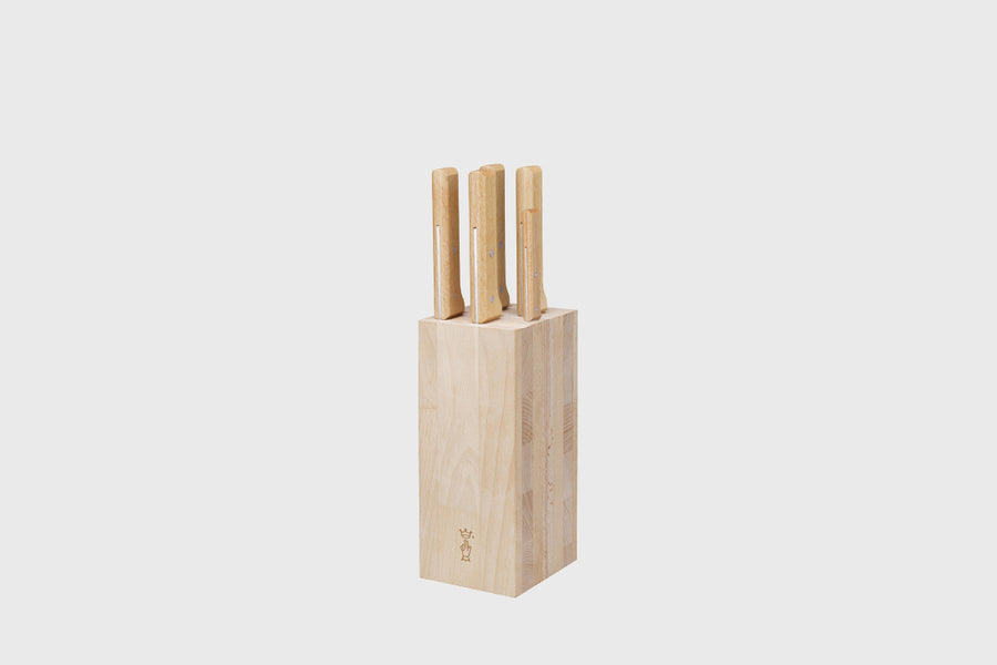 Opinel 5 piece wooden knife block – BindleStore. (Deadstock General Store, Manchester)
