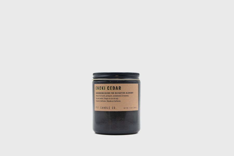 P.F. Candle Co. Alchemy Soy Candle – Enoki Cedar – BindleStore. (Deadstock General Store, Manchester)