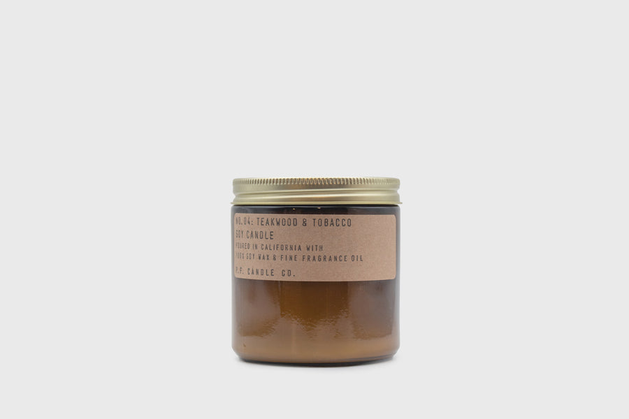 Soy Candle [Teakwood & Tobacco] Candles & Home Fragrance [Homeware] P.F. Candle Co. 12.5oz   Deadstock General Store, Manchester