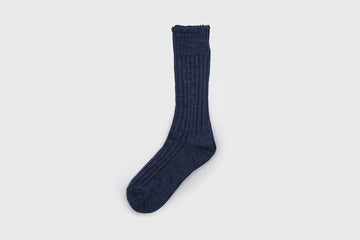 Recycled Cotton Speck Dye Socks [Indigo] Socks & Slippers [Accessories] SOUKI    Deadstock General Store, Manchester
