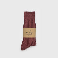 Recycled Cotton Speck Dye Socks [Burgundy] Socks & Slippers [Accessories] SOUKI    Deadstock General Store, Manchester