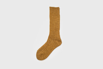 Recycled Cotton Speck Dye Socks [Mustard] Socks & Slippers [Accessories] SOUKI    Deadstock General Store, Manchester