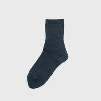 Re Loop Slub Mix [Black] Socks & Slippers [Accessories] SOUKI    Deadstock General Store, Manchester