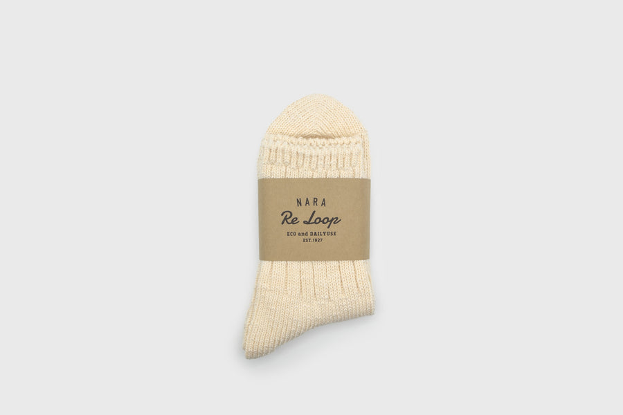 Re Loop Slub Mix [White] Socks & Slippers [Accessories] SOUKI    Deadstock General Store, Manchester