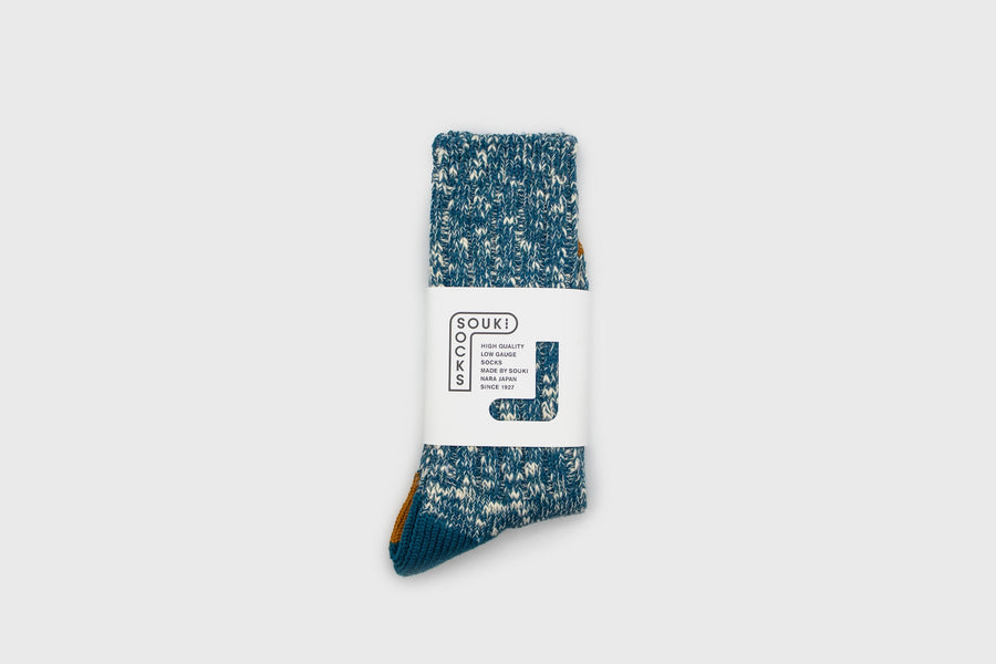 Woody Low Gauge Socks [Blue] Socks & Slippers [Accessories] SOUKI    Deadstock General Store, Manchester
