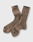 Horn Low Gauge Wool Socks [Brown]