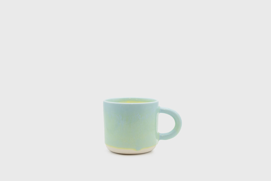 Studio Arhoj Ceramic Chug Coffee/Tea Mug – Teal 1 – BindleStore. (Deadstock General Store, Manchester)