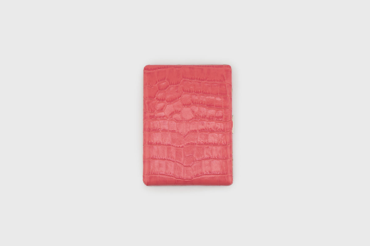 Cosmos Leather Cigarette Case [Croc Pink]