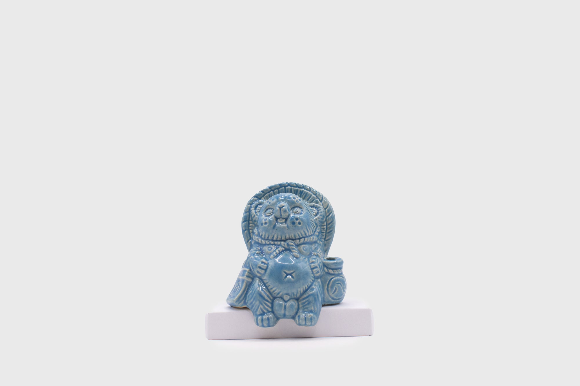 Yamasho Touki - Shigaraki Ware Mini Tanuki [Blue] - BindleStore.