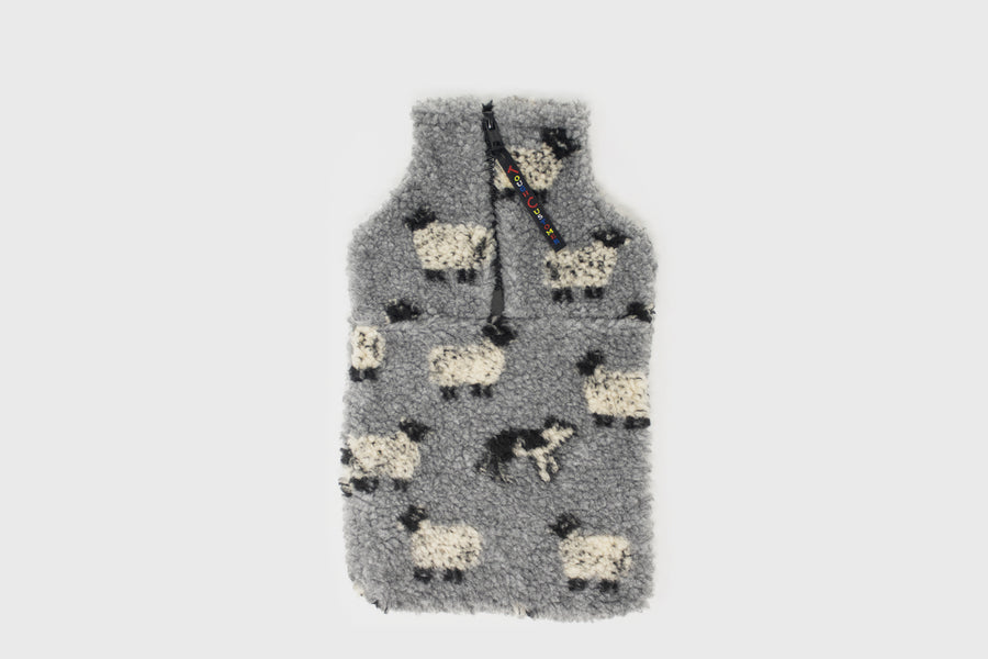 Tough Customer Wool Fleece Hot Water Bottle Cover – Grey Sheep Closed – BindleStore. (Deadstock General Store, Manchester)