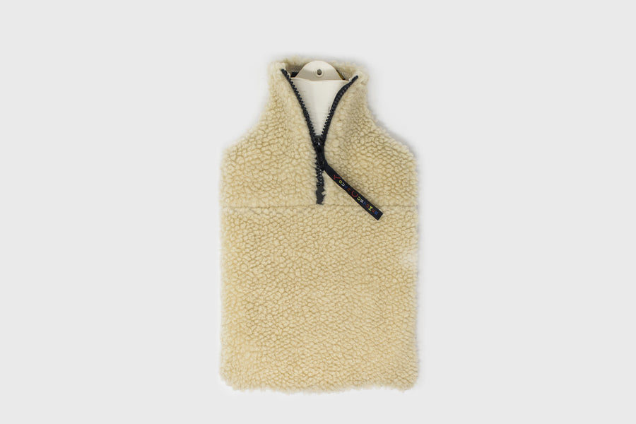 Tough Customer Wool Fleece Hot Water Bottle Cover – Off White Natural – BindleStore. (Deadstock General Store, Manchester)