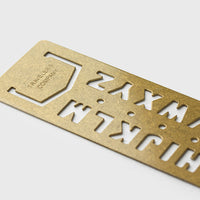 Brass Template Bookmark [Alphabet] Stationery [Office & Stationery] Traveler's Company    Deadstock General Store, Manchester
