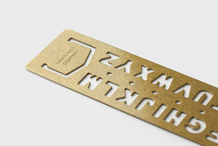 Brass Template Bookmark [Alphabet] Stationery [Office & Stationery] Traveler's Company    Deadstock General Store, Manchester