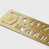Brass Template Bookmark [Number] Stationery [Office & Stationery] Traveler's Company    Deadstock General Store, Manchester