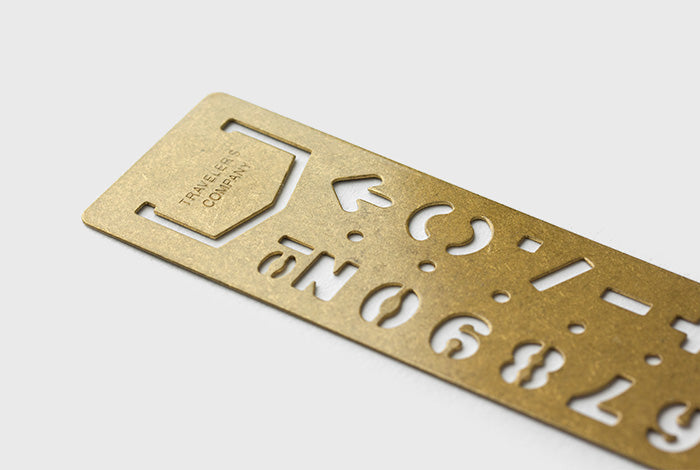 Brass Template Bookmark [Number] Stationery [Office & Stationery] Traveler's Company    Deadstock General Store, Manchester