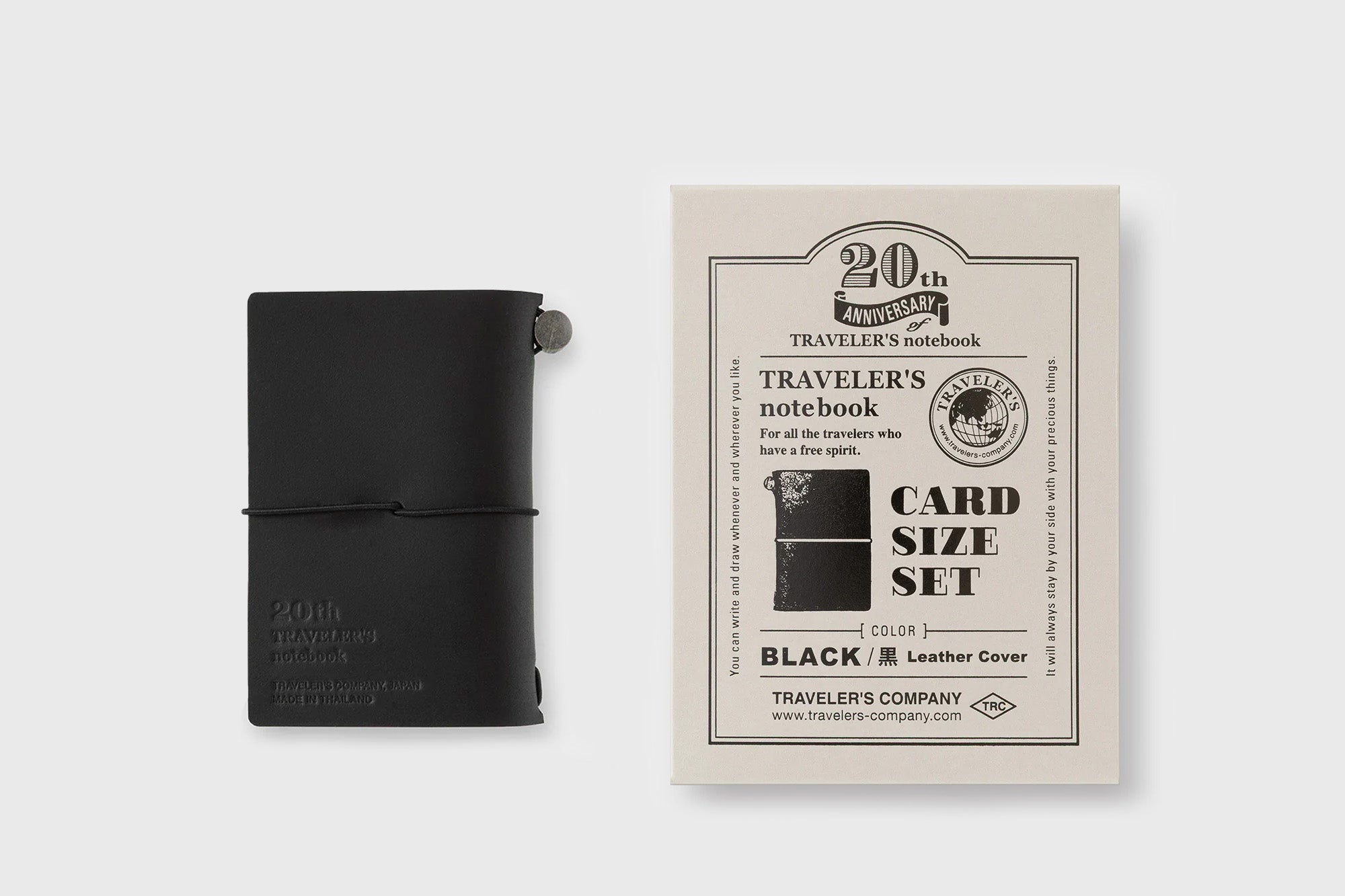 Traveler's Notebook Card Size 20th Anniversary Set [Black