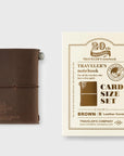 Traveler's Notebook Card Size 20th Anniversary Set [Brown]