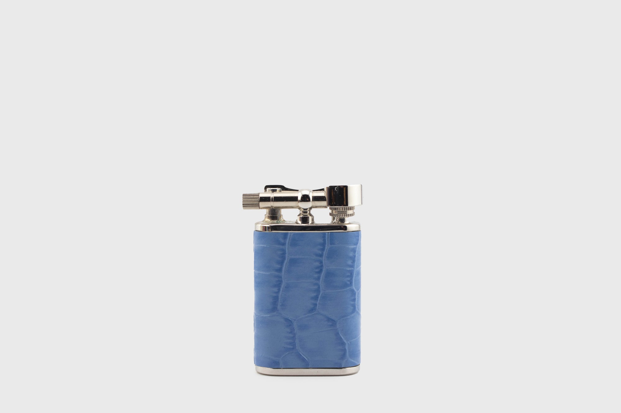 Tsubota Pearl - NB Leather Petrol Lighter [Blue Croc] - BindleStore.