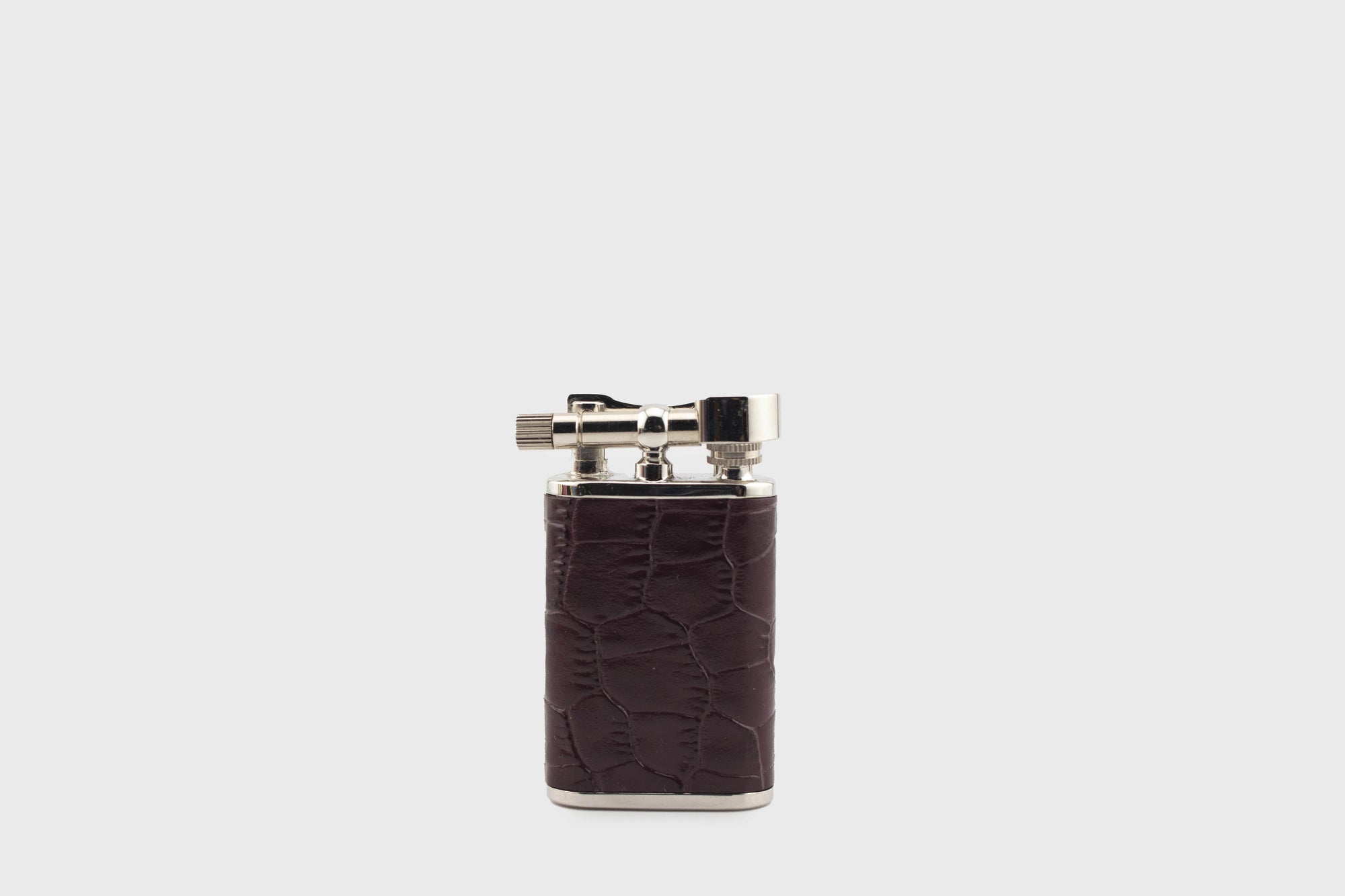 Tsubota Pearl - NB Leather Petrol Lighter [Brown Croc] - BindleStore.