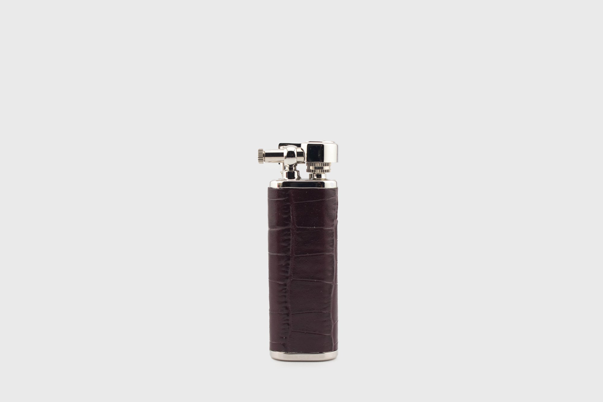 Tsubota Pearl - Quest Leather Petrol Lighter [Brown Croc] - BindleStore.
