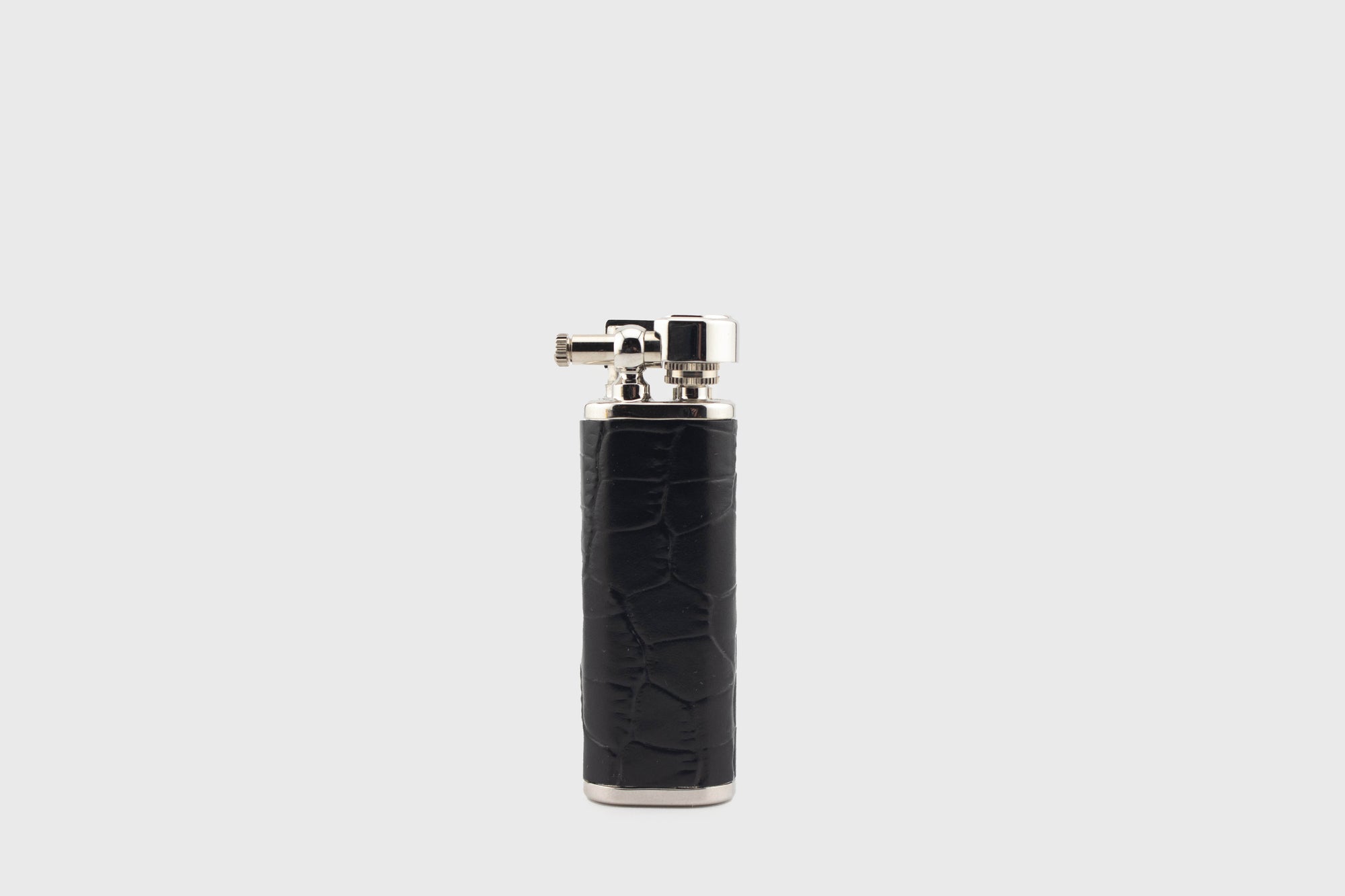 Tsubota Pearl - Quest Leather Petrol Lighter [Black Croc] - BindleStore.
