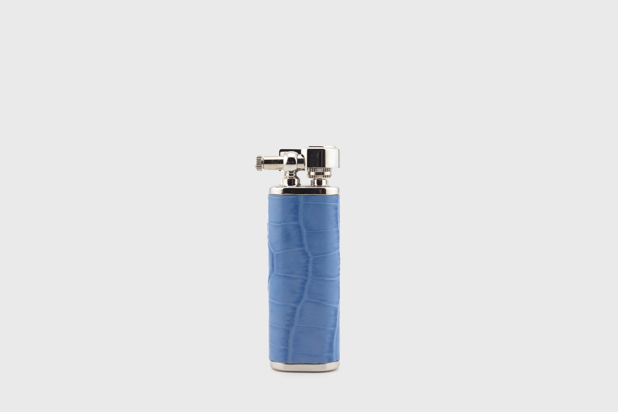 Tsubota Pearl - Quest Leather Petrol Lighter [Blue Croc] - BindleStore.