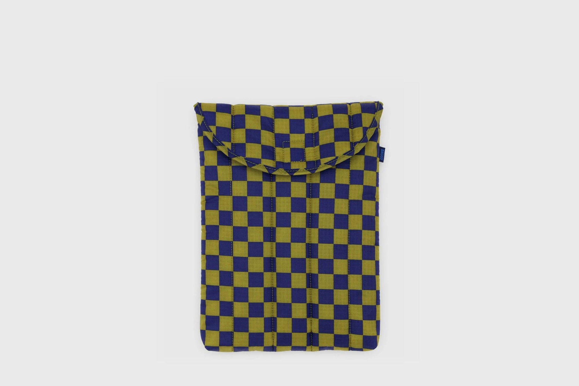 BAGGU - 13/14” Puffy Laptop Sleeve [Pear Navy Check] - BindleStore.