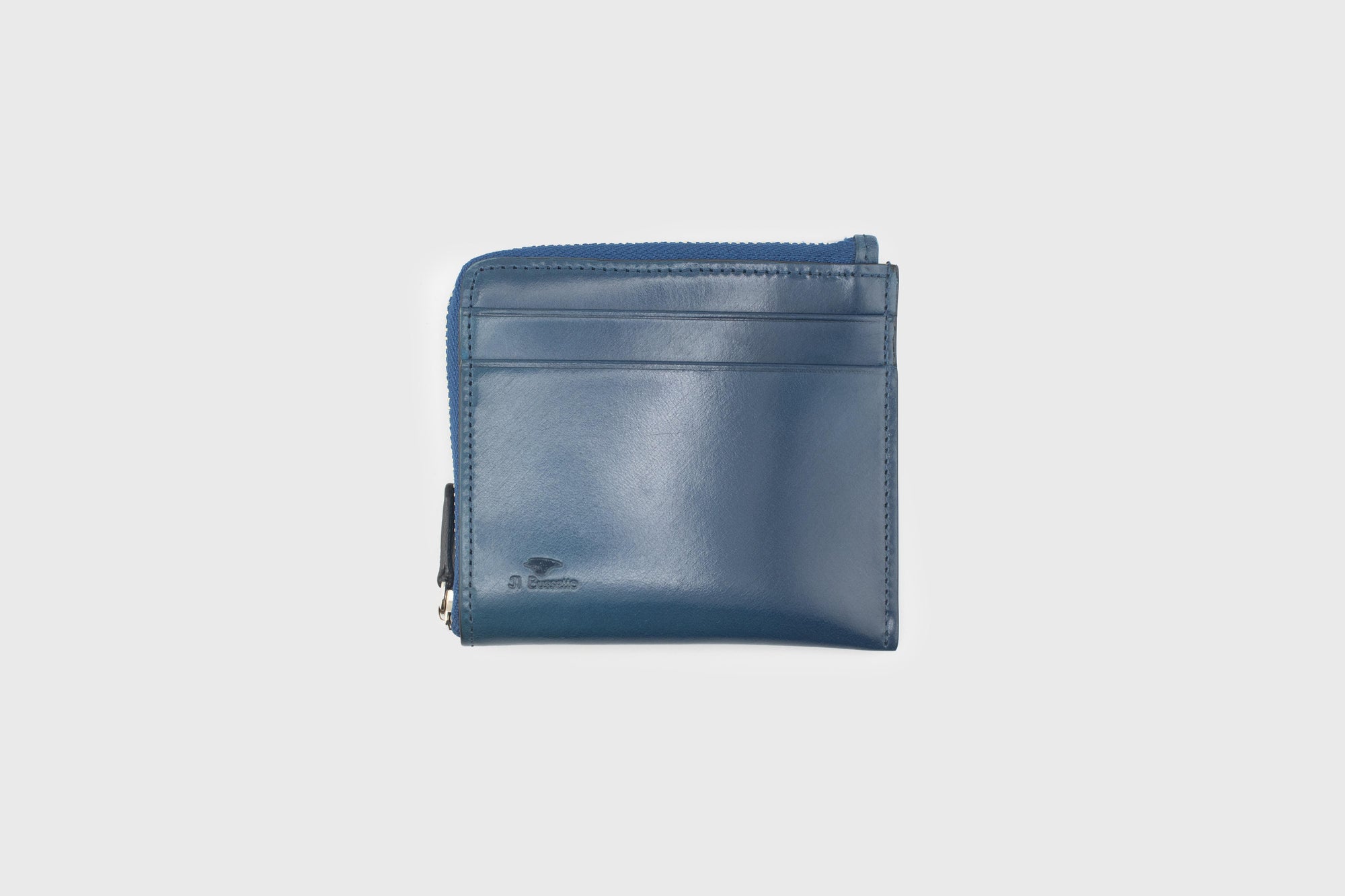 Il Bussetto - Corner Zippy Wallet [Blue] - BindleStore.