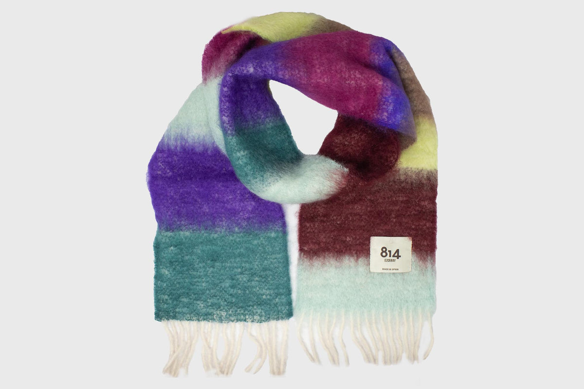 Mohair 'Matisse' Scarf [Acid Sunset]