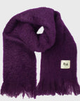 Mohair Plain Scarf Wide [Purple]