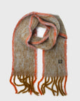 Mohair Twist Frame Scarf [Brown]