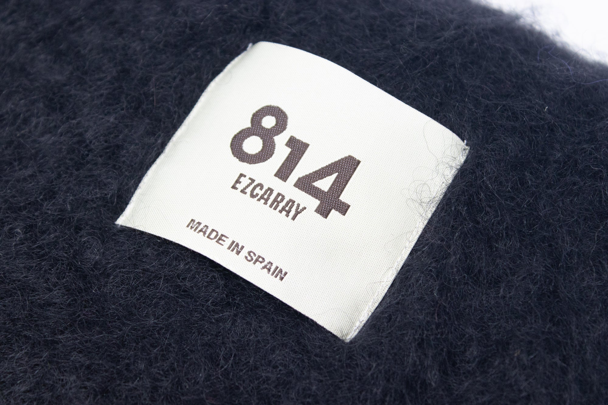 Mohair Plain Scarf Wide [Black]