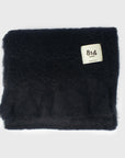 Mohair Plain Scarf Wide [Black]