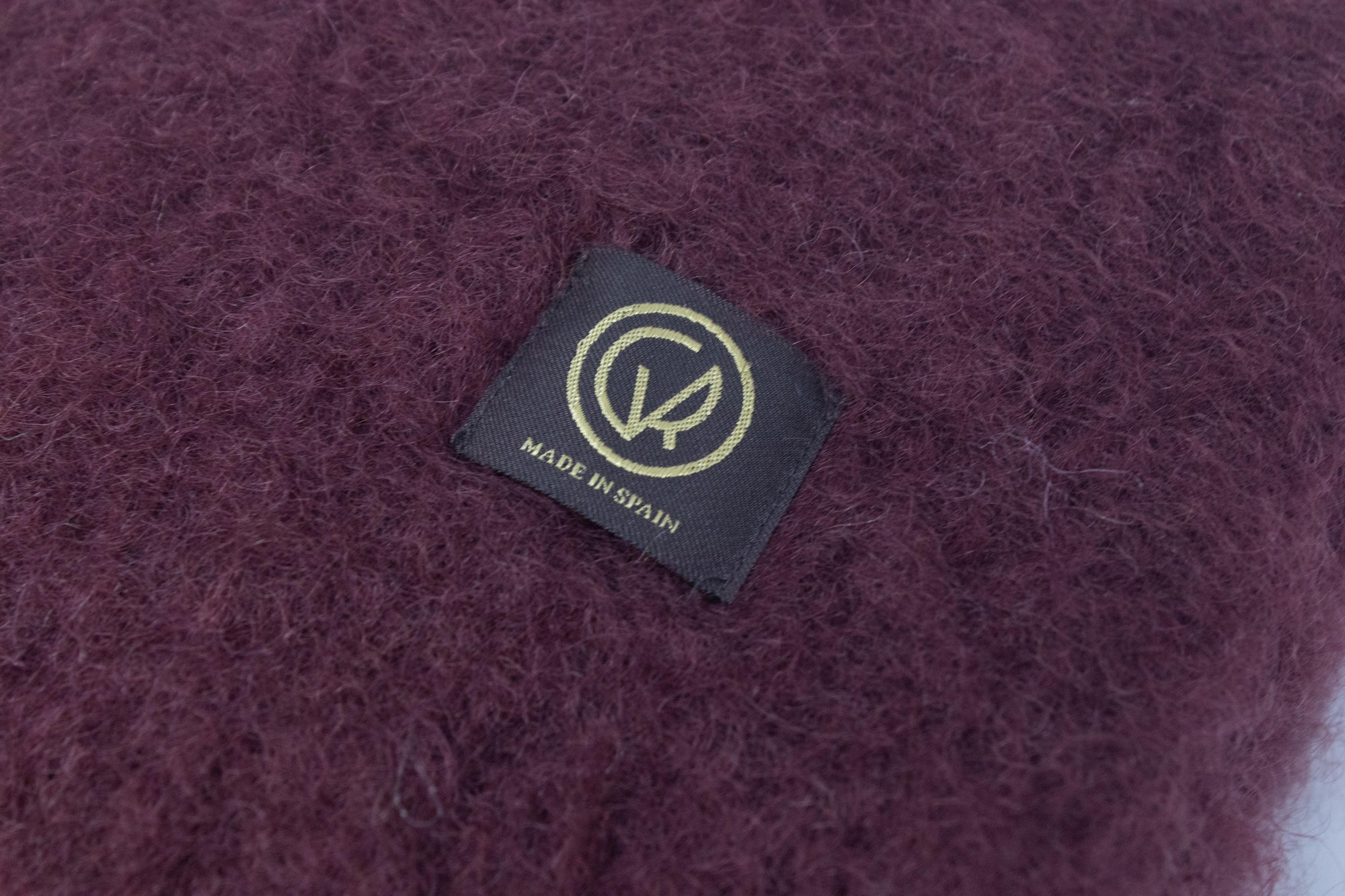 Mohair Plain Scarf [Plum]