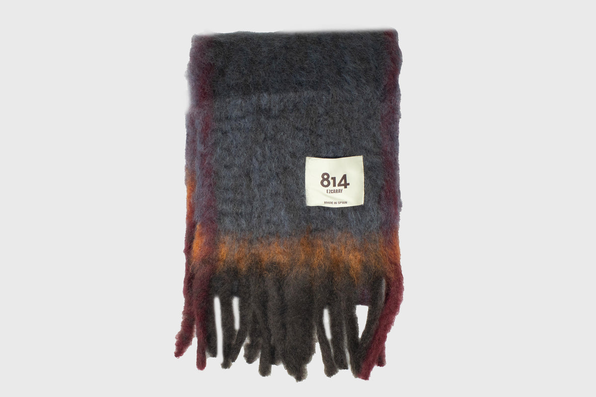 Mohair Twist Frame Scarf [Charcoal]