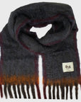 Mohair Twist Frame Scarf [Charcoal]