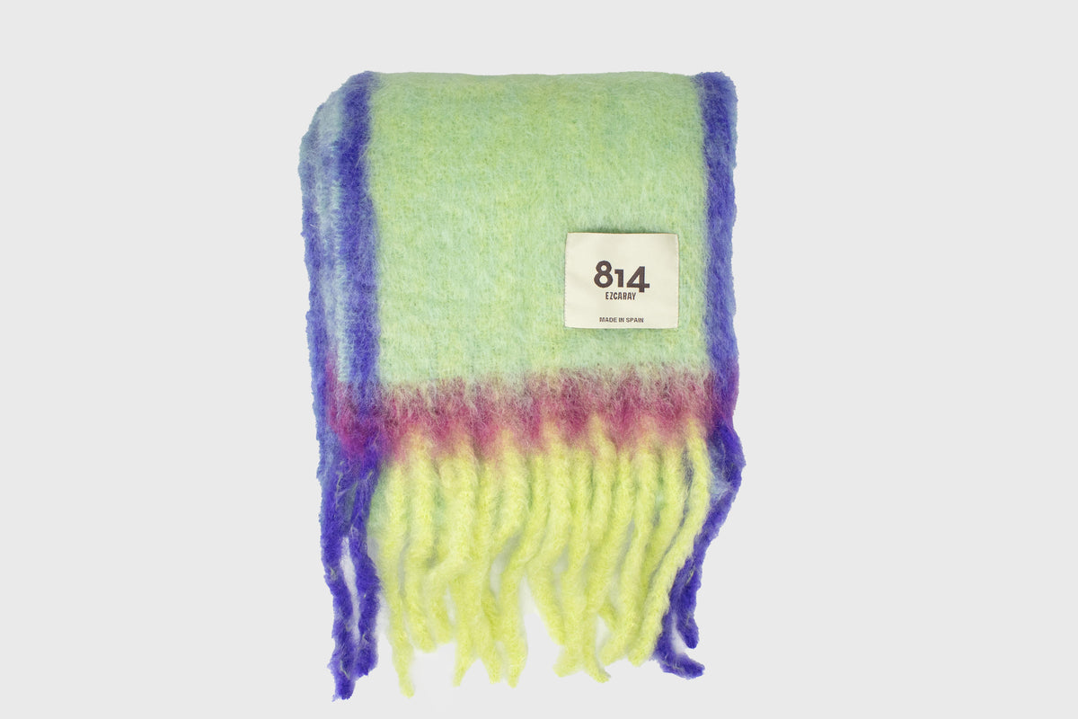 Mohair Twist Frame Scarf [Lime]