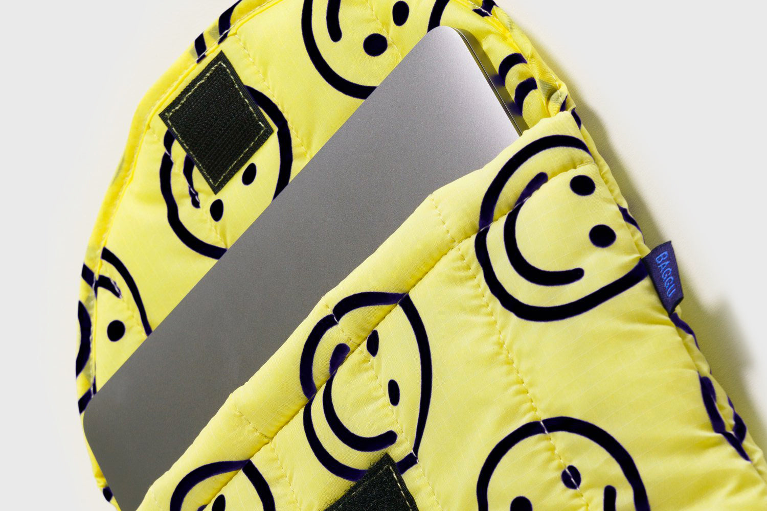 16" Puffy Laptop Sleeve [Yellow Happy] Bags & Wallets [Accessories] BAGGU    Deadstock General Store, Manchester