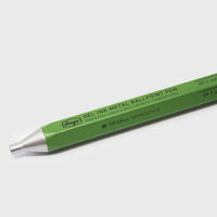 Mark's Inc Japanese 'Days' Gel Ballpoint Pen, Green, close up nib - BindleStore. (Deadstock General Store, Manchester)