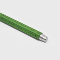 Mark's Inc Japanese 'Days' Gel Ballpoint Pen, Green, close up mechanism - BindleStore. (Deadstock General Store, Manchester)