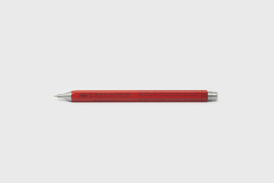 Mark's Inc Japanese 'Days' Gel Ballpoint Pen, Red - BindleStore. (Deadstock General Store, Manchester)