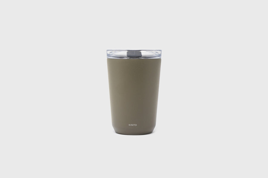 To Go Tumbler [360ml, with plug] Drinks Carriers [Accessories] KINTO Khaki   Deadstock General Store, Manchester