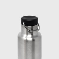 Klean Kanteen Insulated Classic Water Bottle Flask 'Brushed Steel' close up - BindleStore.