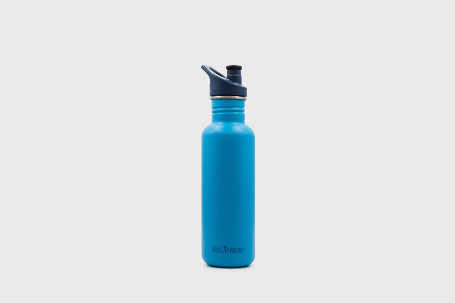 Klean Kanteen light blue 27oz reusable sustainable steel water bottle – BindleStore. (Deadstock General Store, Manchester)