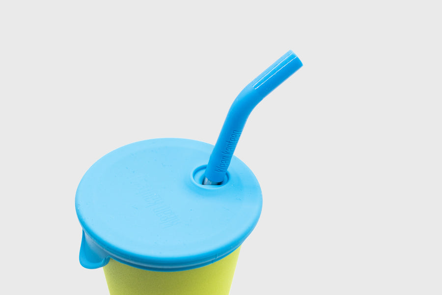 Klean Kanteen green 10oz children's sippy cup with blue straw – BindleStore. (Deadstock General Store, Manchester)